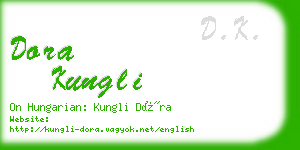 dora kungli business card